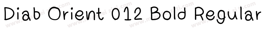 Diab Orient 012 Bold Regular字体转换